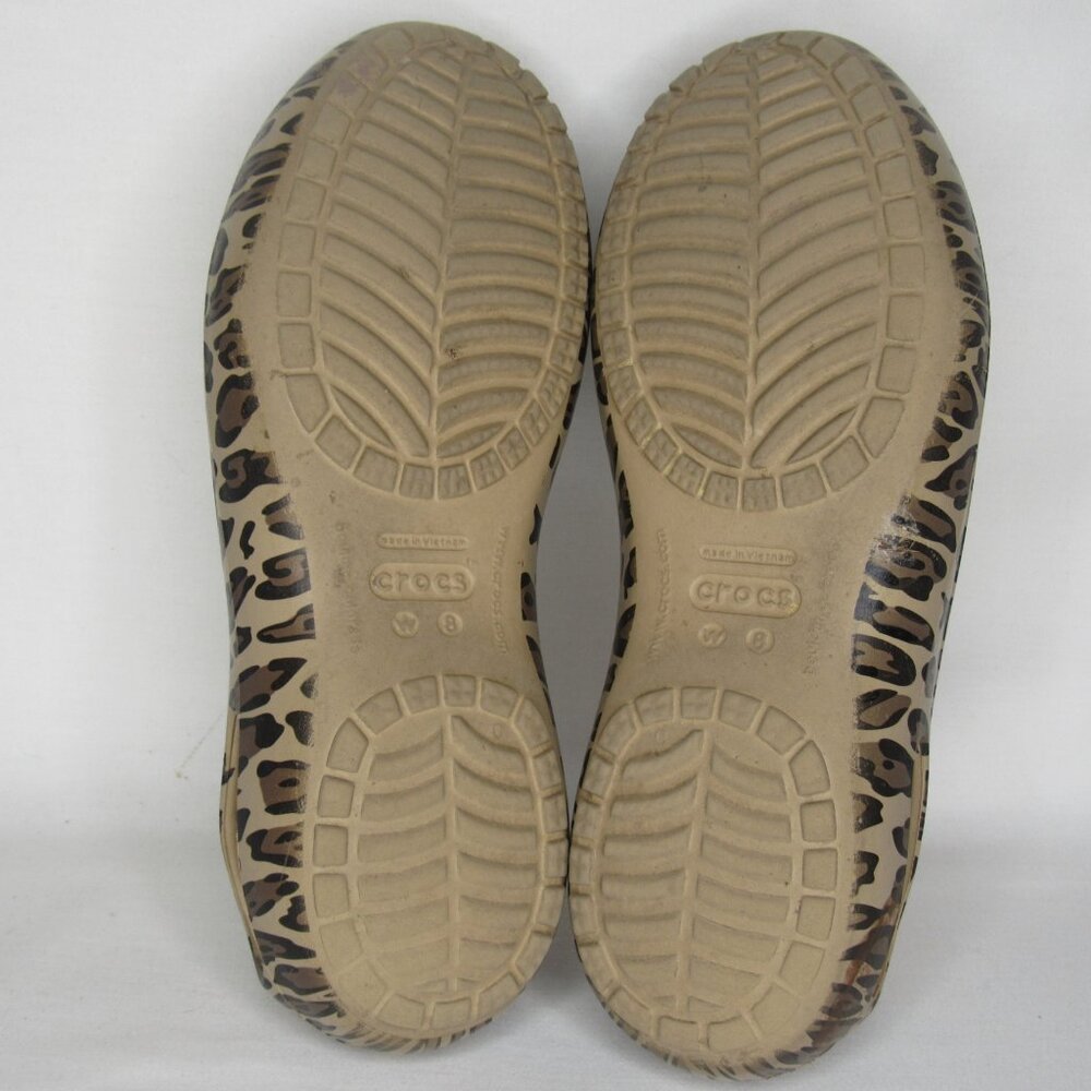 Crocs KADEE Leopard Print Slip on Loafer Shoe Women's 8 - Picture 8 of 10